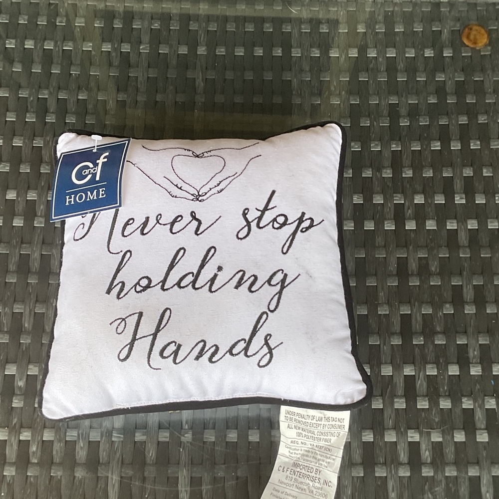 Craft Home White and Gray Decorative Pillow